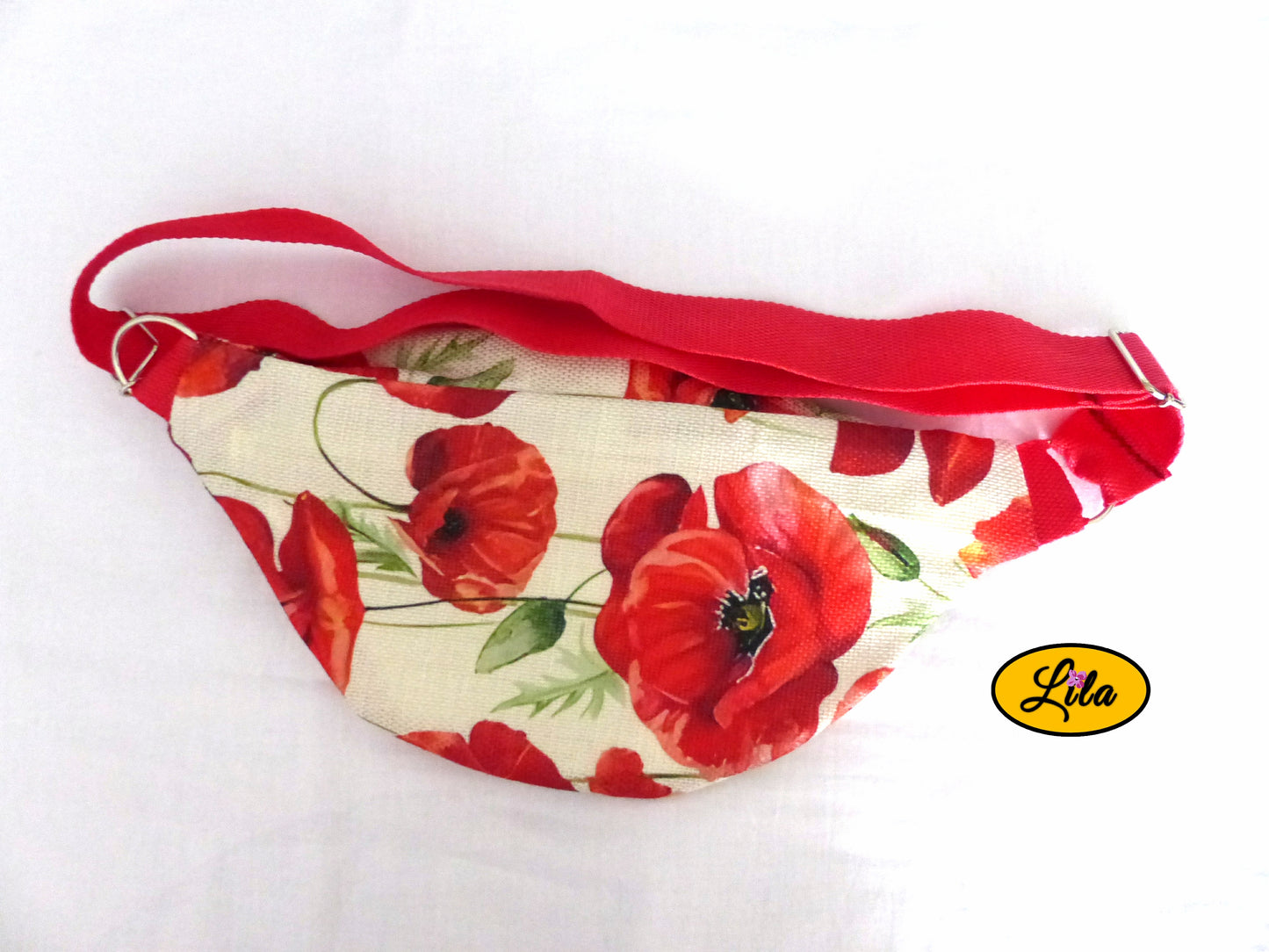 Sac banane aux coquelicots vintage