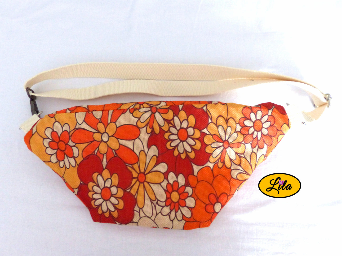 Sac banane vintage fleuri