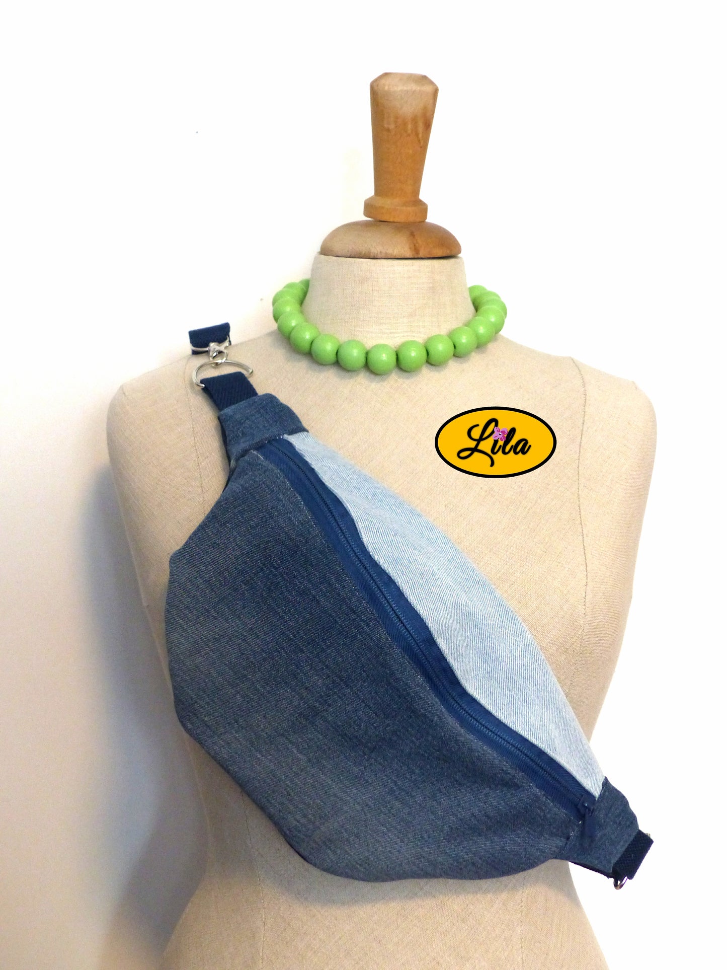 Sac banane patchwork de jeans