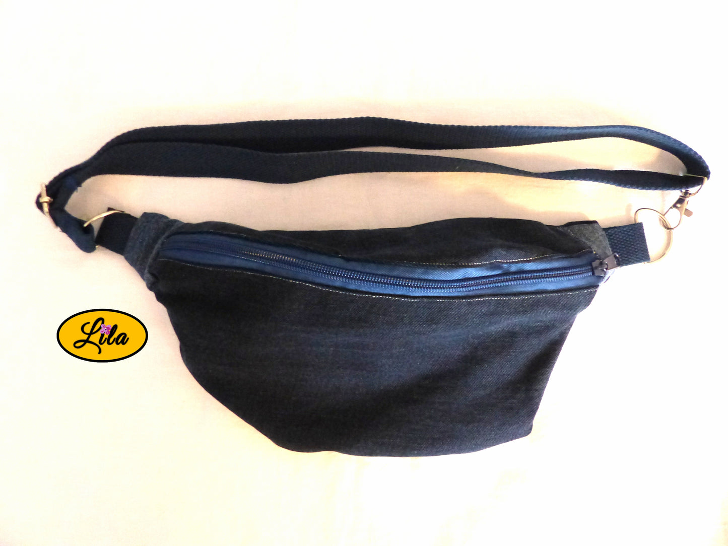 Sac banane en jeans foncé