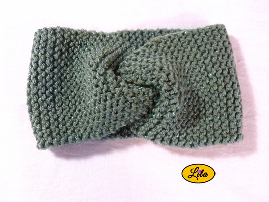 Bandeau vert à paillettes