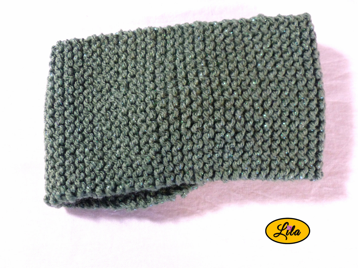 Bandeau vert à paillettes