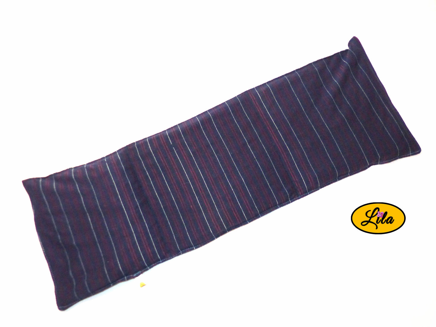 Bouillotte XL bleu ligné