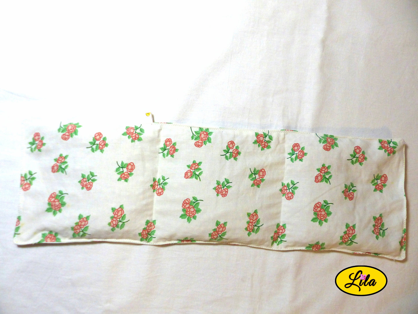 Bouillotte XL blanche fleurie