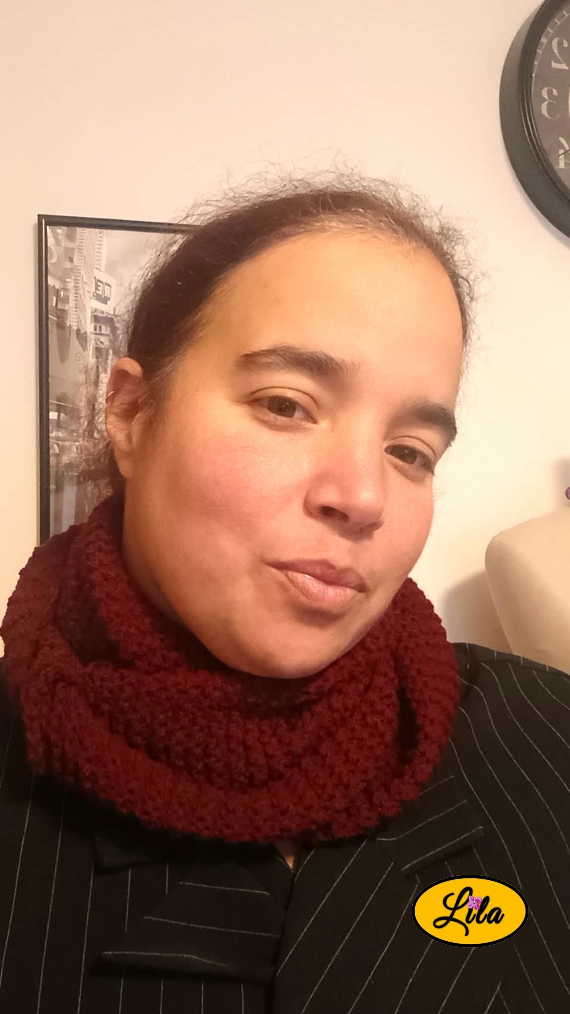 Snood bordeaux foncé