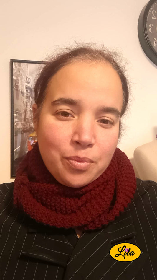 Snood bordeaux foncé