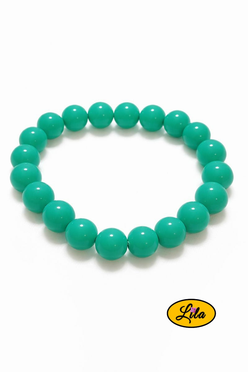 Détail bracelet perles turquoise vue rapprochée