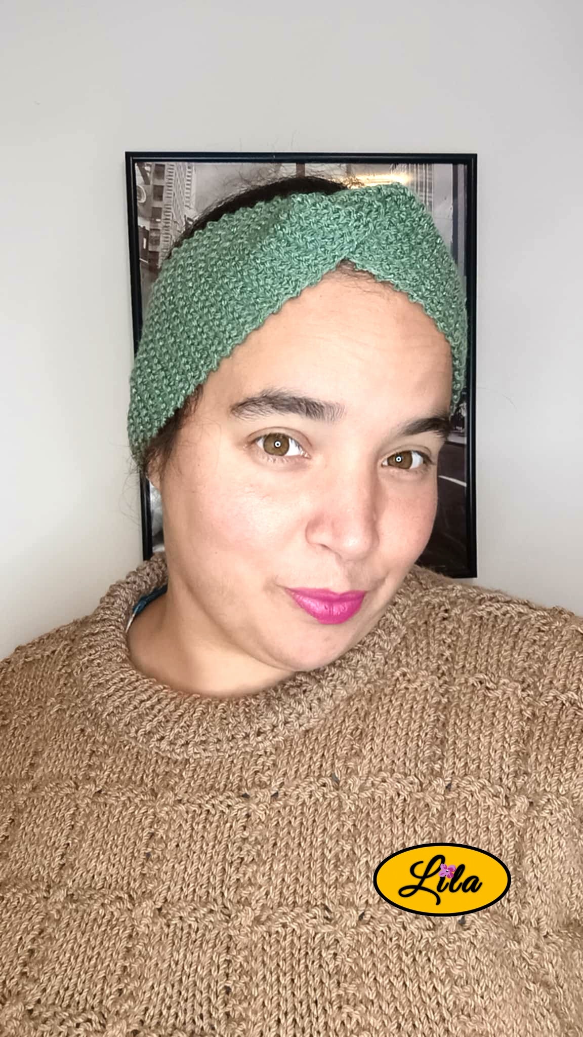 Bandeau vert à paillettes