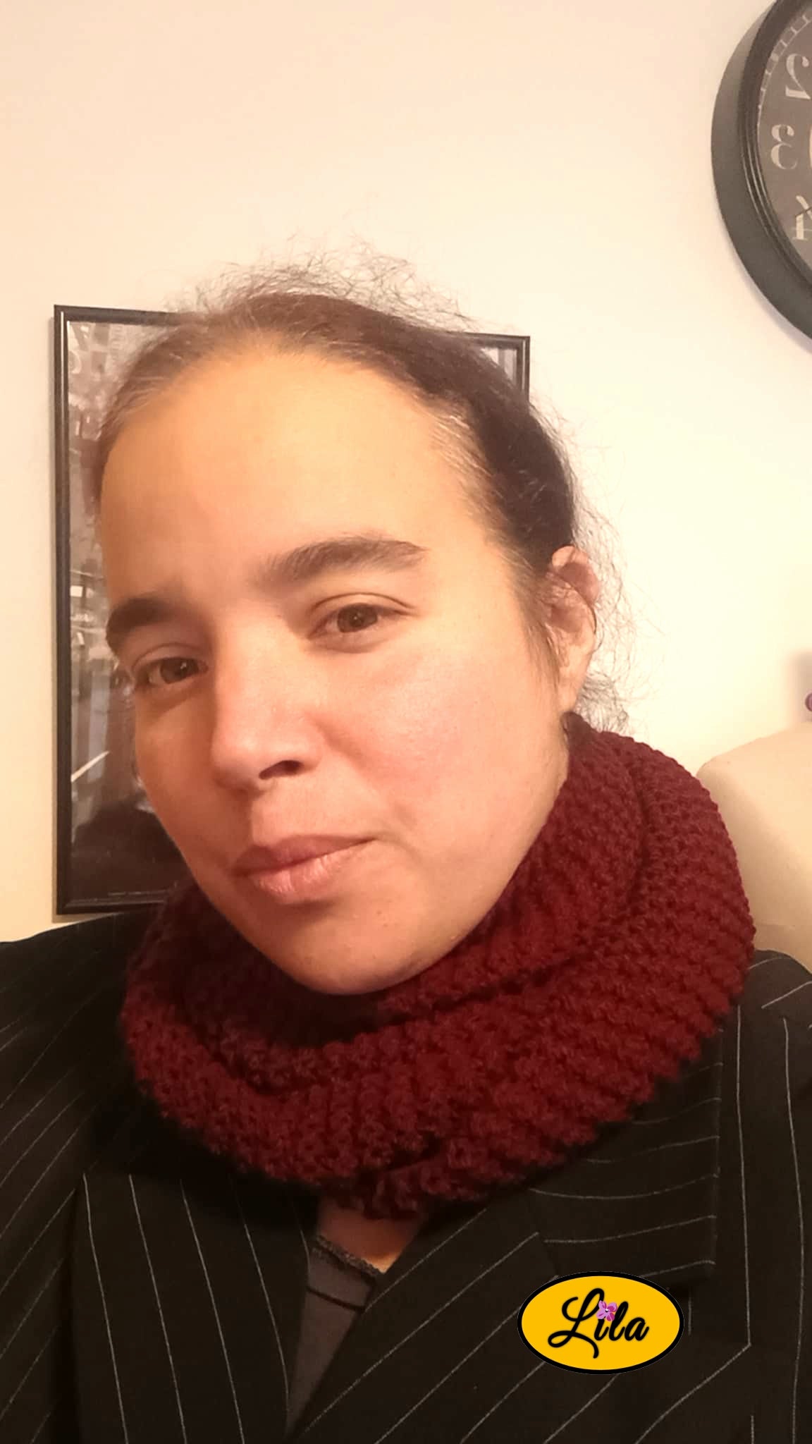 Snood bordeaux foncé